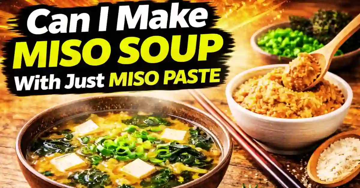 Can I Make Miso Soup With Just Miso Paste
