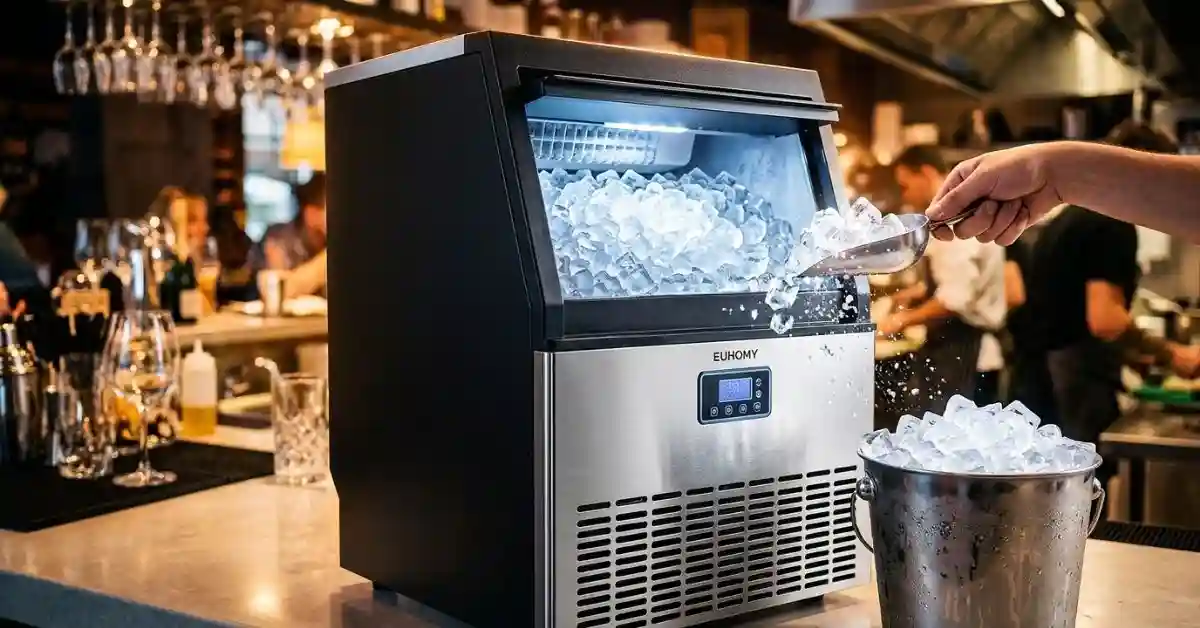 EUHOMY Commercial Ice Maker Machine