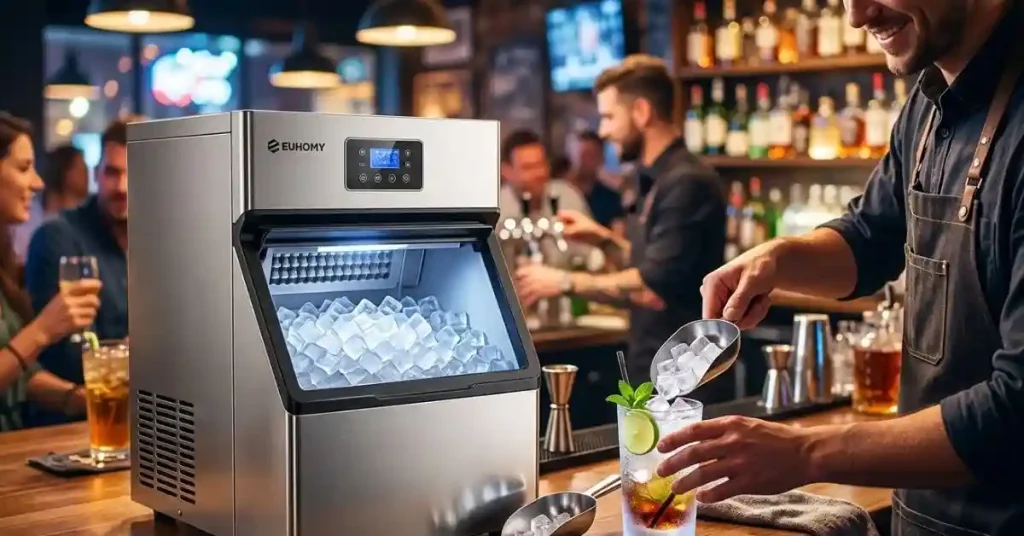 EUHOMY Commercial Ice Maker Machine